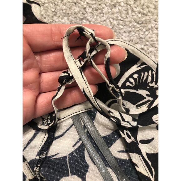 Brand New Anthropologie Sheer Mini Criss Cross Swing Dress Black & White - Picture 8 of 8